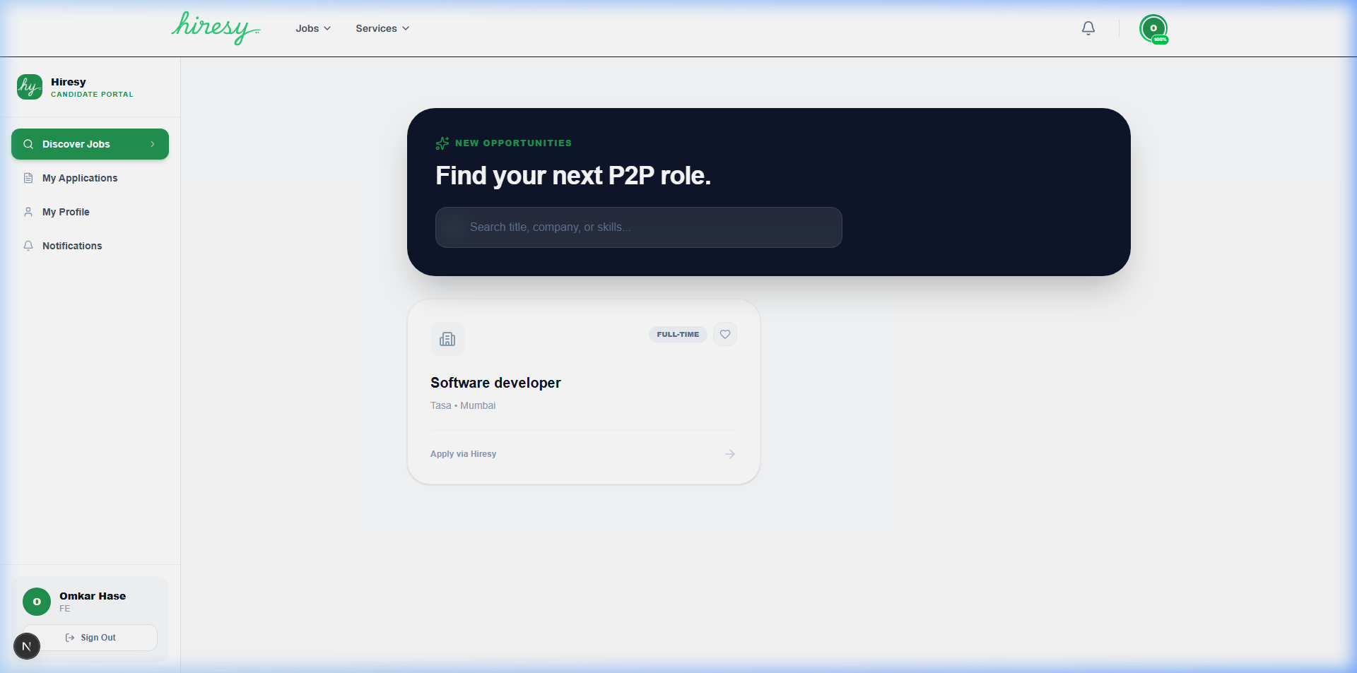 Candidate Dashboard